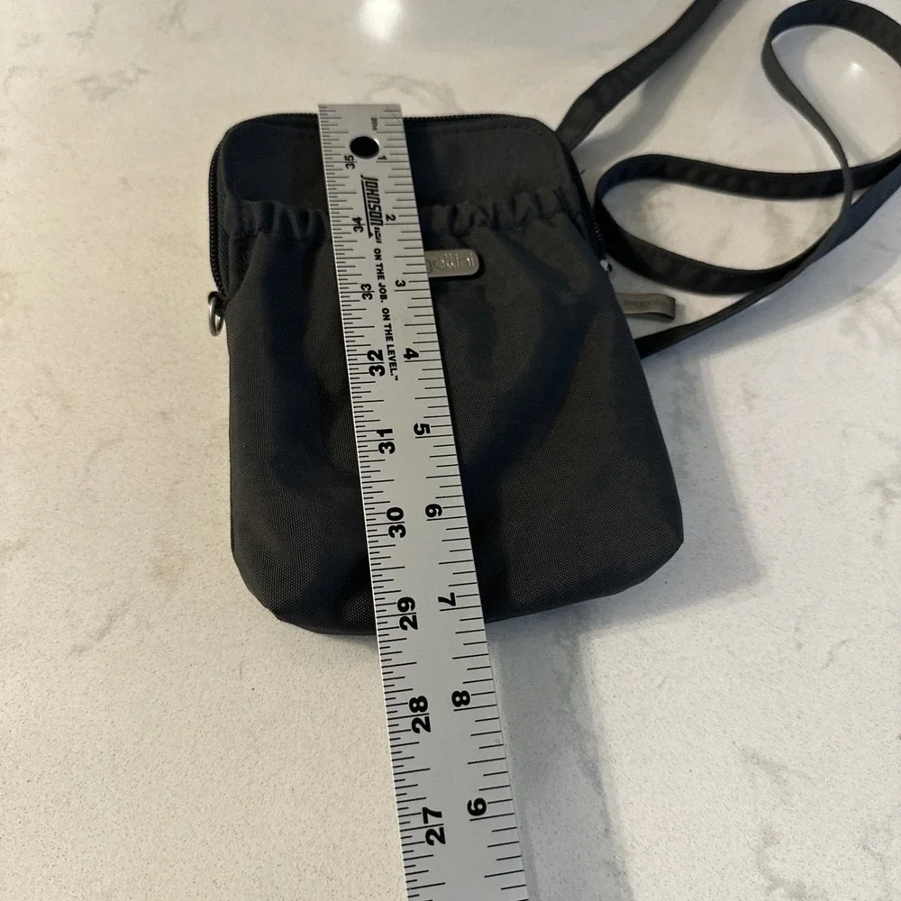 Baggallini RFID Bryant Crossbody Bag - Dark Gray Nylon Stylish RFID